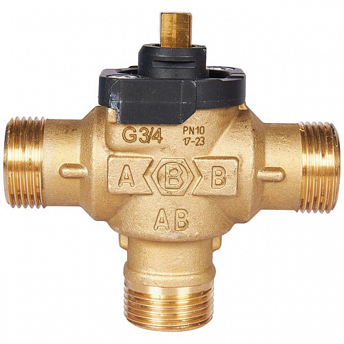 Клапан трехходовой зональный STOUT сервопривод 230V, с кабелем 1м,, НР 3/4&amp;quot;