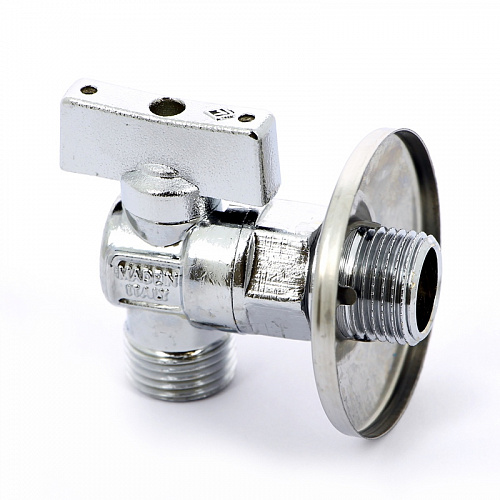 Кран шаровой потребительный угловой BUGATTI MINNESOTA 883 бабочка 1/2&amp;quot;х1/2&amp;quot; НН, для бачка c розеткой