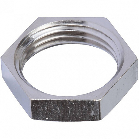 Контргайка резьбовая латунная STOUT никель 3/8&quot;
