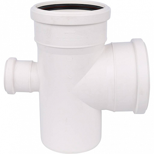 ПВХ Крестовина одноплоскостная SINIKON КОМФОРТ ПЛЮС белая Ø110х110х50х90°