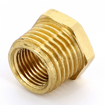 Футорка резьбовая латунная UNI-FITT без покрытия 1/4&quot;х1/8&quot; ВН