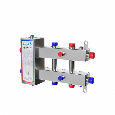 Коллектор котловой с гидрострелкой ESSAN ГРУ+КМГ 60-3ВУ НЕРЖАВЕЮЩАЯ СТАЛЬ с 3-мя кронштейнами