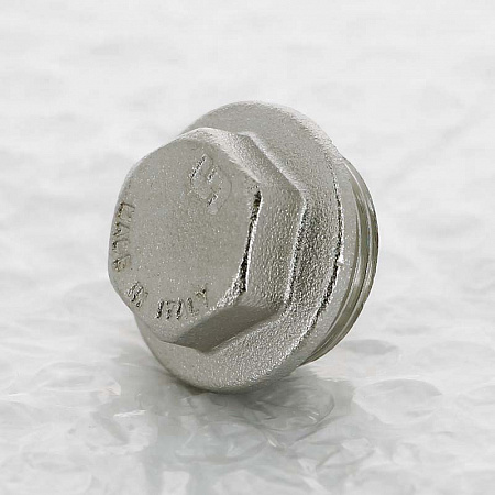 Заглушка резьбовая латунная UNI-FITT никель 3/4&quot; Н