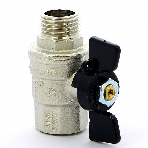 Кран шаровой BUGATTI OREGON 307 бабочка 1/2&amp;quot; ВН, полнопроходной