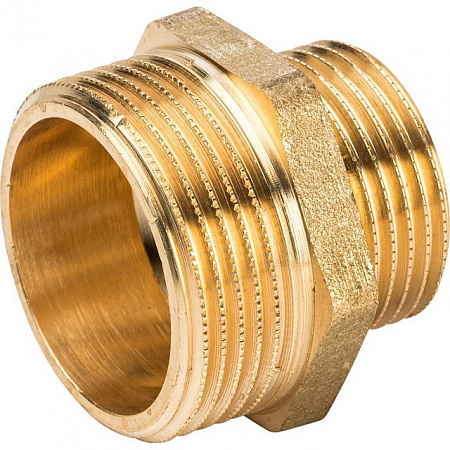 Ниппель переходной резьбовой латунный STOUT без покрытия 11/4&quot;x3/4&quot; Н