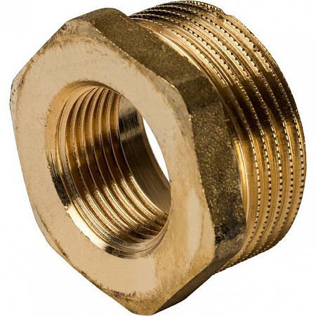 Футорка резьбовая латунная STOUT без покрытия 11/4&quot;x3/4&quot; ВН