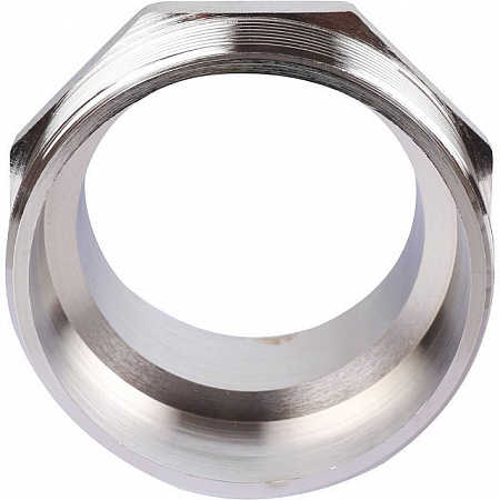 Ниппель переходной резьбовой латунный STOUT никель 3&quot;x2 1/2&quot; Н