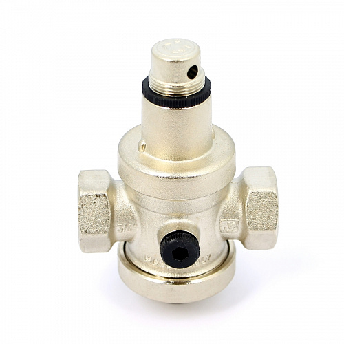 Редуктор давления UNI-FITT 3/4&amp;quot; В 0,5-6 бар PN25 с отверстием под аксиальный манометр 1/4&amp;quot; никел.