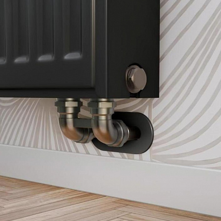 Отражатель декоративный для Г-образных трубок ESSAN HIDDEN двойной 50х2х15мм, чёрный RAL 9005