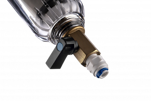 Фильтр промывной обратный ГЕЙЗЕР БАСТИОН Ø65 без покрытия 3/4&amp;quot; АМ-АМ, 90 мкм, пластиковая колба