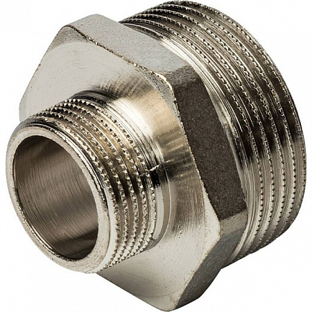Ниппель переходной резьбовой латунный STOUT никель 11/4&quot;x3/4&quot; Н