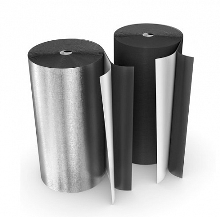 Рулонная изоляция самоклеющаяся с алюминиевой фольгой ENERGOFLEX BLACK STAR DUCT AL (7 м²) металл-15