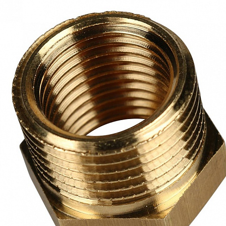 Футорка резьбовая латунная STOUT без покрытия 3/8&quot;x1/4&quot; ВН