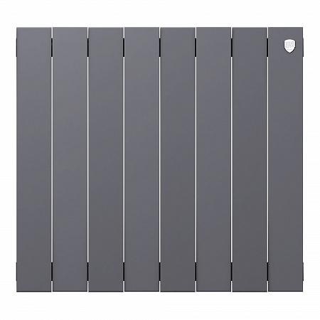 Радиатор биметаллический ROYAL THERMO PIANOFORTE SILVER SATIN NEW 500x8 секций, серый (НС-1176341)