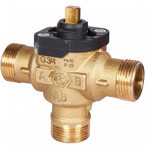 Клапан трехходовой зональный STOUT сервопривод 230V, с кабелем 1м,, НР 3/4&amp;quot;