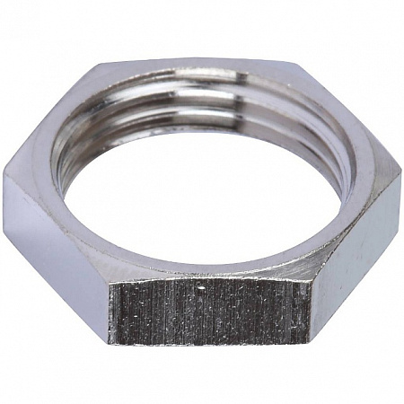Контргайка резьбовая латунная STOUT никель 3/8&quot;