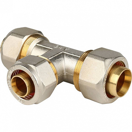 МЦ Тройник переходной цанга для металлопласта STOUT Ø32х26х32