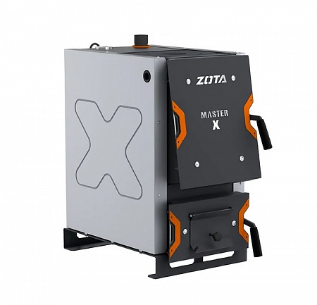Котел твердотопливный напольный ZOTA MASTER X 32П, 32 кВт, одноконтурный, открытая камера