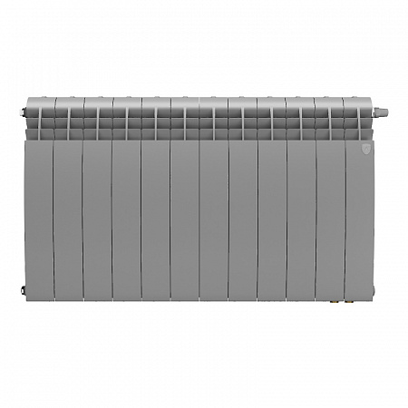Радиатор биметаллический ROYAL THERMO BILINER SILVER SATIN VDR 500x12 секций, серый (НС-1309747)