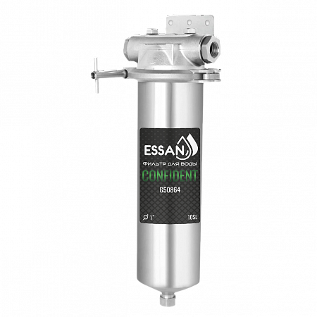 Корпус-колба фильтра из нержавейки ESSAN CONFIDENT горячая и холодная вода 10SL, 1&quot; В (8)