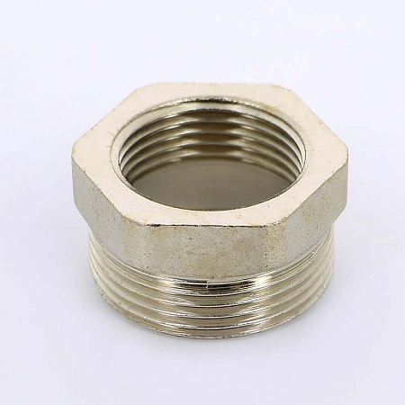 Футорка резьбовая латунная UNI-FITT никель 11/4&quot;х1&quot; ВН