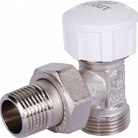 Клапан термостатический угловой STOUT 1/2&quot; х 3/4&quot;ЕК