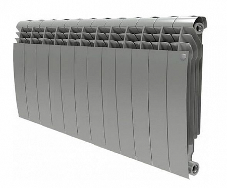 Радиатор биметаллический ROYAL THERMO BILINER SILVER SATIN VR 350x12 секций (НС-1196737)