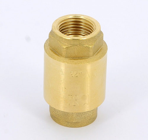 Обратный клапан пружинный, латунный ITAP EUROPA (c металлическим седлом) ART 100 1/2&amp;quot; (32689)