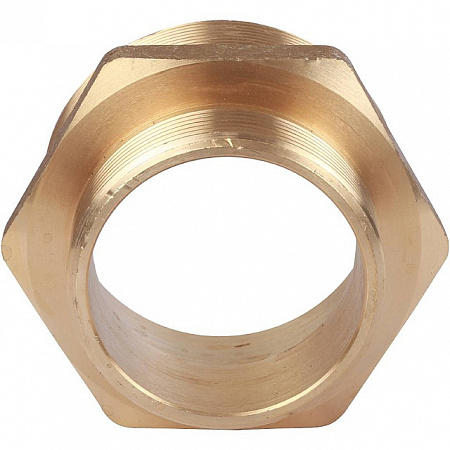 Ниппель переходной резьбовой латунный STOUT без покрытия 21/2&quot;x2&quot; Н