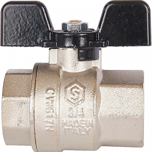Кран шаровой STOUT бабочка 3/4&amp;quot; ВВ, полнопроходной