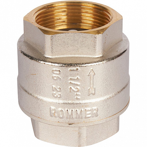 Обратный клапан пружинный муфтовый с пластиковым седлом 11/2&amp;quot;  ROMMER