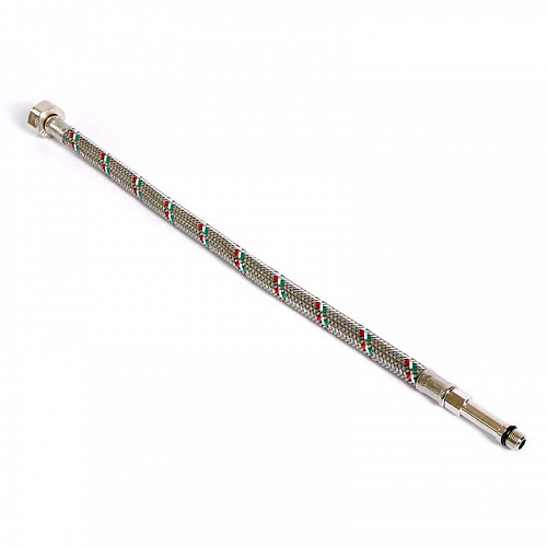 Гибкая подводка для смесителя UNI-FITT МL10х1 - 1/2&amp;quot;, 40 см, удл. штуцер, DN 8, оплётка из нерж. ста