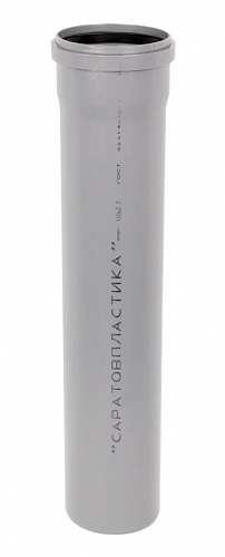 ПВХ Труба канализационная САРАТОВПЛАСТИКА (СЕРАЯ) Ø110х3000мм, 2,7мм, материал ПП
