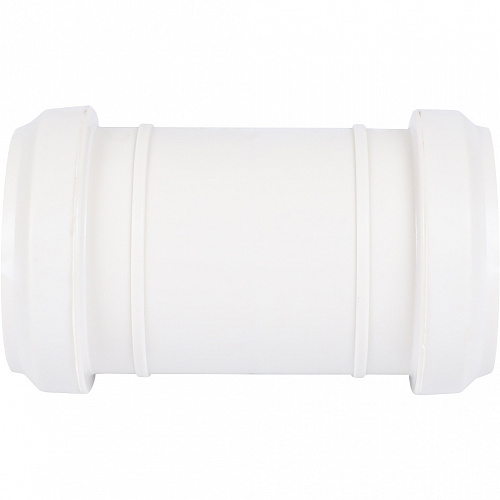 ПВХ Муфта канализационная соединительная SINIKON КОМФОРТ ПЛЮС белая Ø50, не проходная