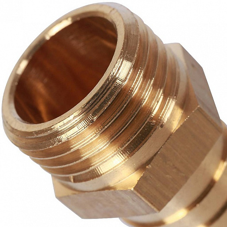 Штуцер резьбовой латунный STOUT без покрытия 1/2&quot;x18мм Н