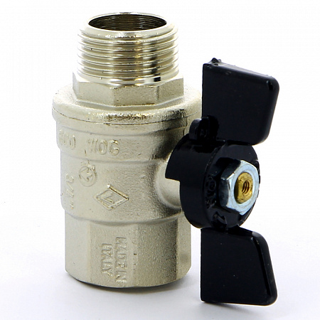 Кран шаровой BUGATTI OREGON 307 бабочка 3/4&quot; ВН, полнопроходной