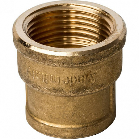 Муфта переходная резьбовая латунная STOUT без покрытия 1&quot;x3/4&quot; В
