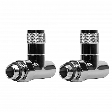 Набор дизайн-вентилей ROYAL THERMO PIANO 1/2&quot; прямой, хром (НС-1161360)