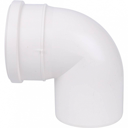 ПВХ Отвод канализационный SINIKON КОМФОРТ ПЛЮС белый Ø110х90°