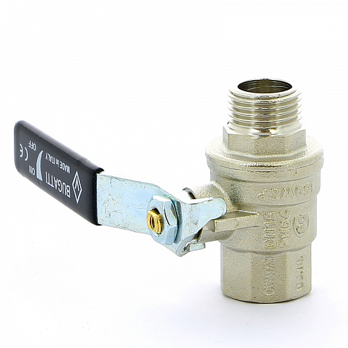 Кран шаровой BUGATTI OREGON 306 рукоятка стальная 1/2&amp;quot; ВН, полнопроходной