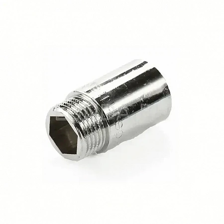 Удлинитель резьбовой латунный STOUT хром 1/2&quot;x100мм ВН (легкая версия)