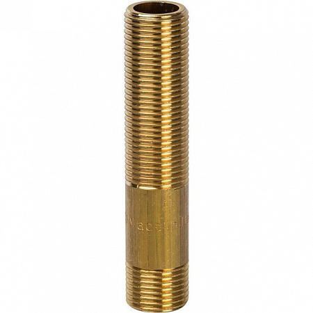Сгон резьбовой латунный STOUT без покрытия 1/2&quot;x200мм