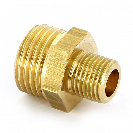 Ниппель переходной резьбовой латунный UNI-FITT без покрытия 1/2&quot;х1/4&quot;