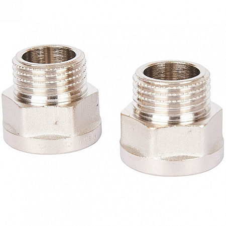 Переход под ключ резьбовой латунный STOUT никель 1/2&quot;х1/2&quot; ВН
