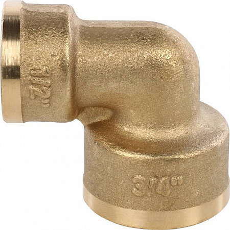 Угол резьбовой латунный STOUT без покрытия 3/4&quot;х1/2&quot; В