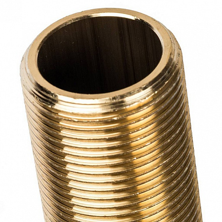 Сгон резьбовой латунный STOUT без покрытия 1/2&quot;x150мм