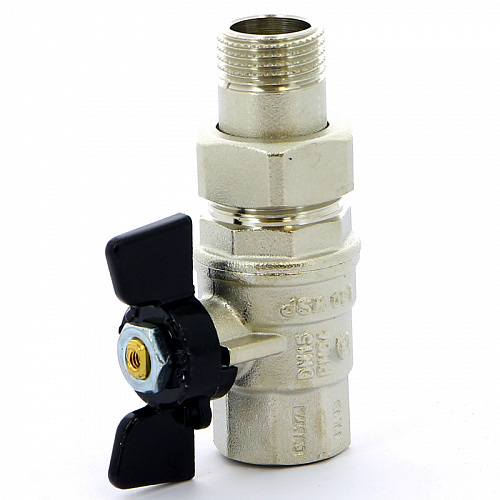 Кран шаровой с американкой BUGATTI OREGON 322 бабочка 1/2&amp;quot; полнопроходной