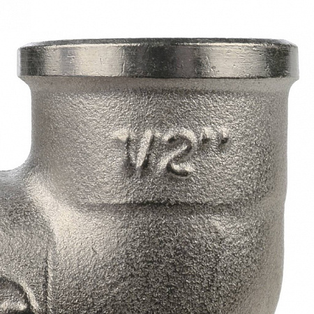 Угол резьбовой латунный STOUT никель 1/2&quot; В