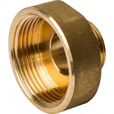 Муфта переходная резьбовая латунная STOUT без покрытия 1&quot;x1/2&quot; ВН