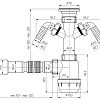 Сифон для кухонной мойки пластиковый АНИПЛАСТ A1115 11/2&amp;quot;х40 с 2 отв стир маш, с гиб трубой 40*40/50